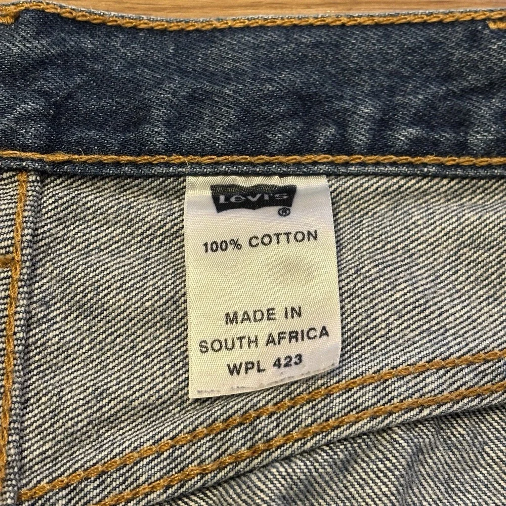 VTG Levis 501 XX Jeans Mens 38x36 Fits 35x32 Blue Cotton Denim Button Fly Faded